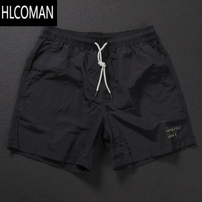 HLCOMAN2025新款格纹短裤男运动速干透气四分裤夏季外穿宽松休闲裤衩百搭