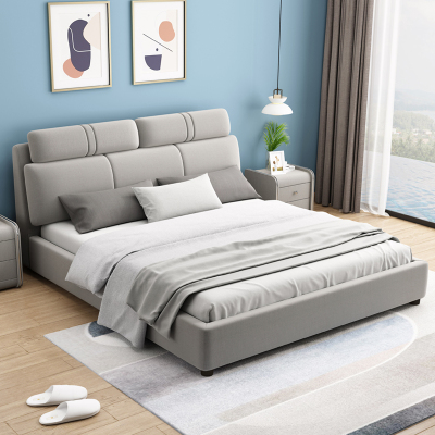 百冠环球 床 双人床可拆洗 布艺北欧现代简约实木高箱储物卧室家具婚床