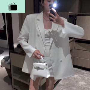 IN MIMIFACE 凯莉包女2020新款时尚百搭白色斜挎包单肩手提小包包NEW LAKE女士手提包