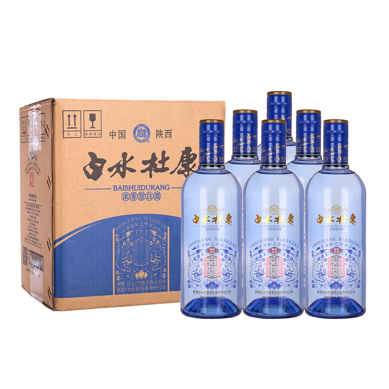 白水杜康 蓝瓶特曲52度500ml*6浓香型纯粮白酒