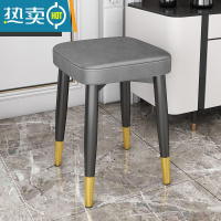 敬平北欧小板凳家用科技布椅子客厅可叠放收纳简易实木梳妆凳方凳子收纳凳