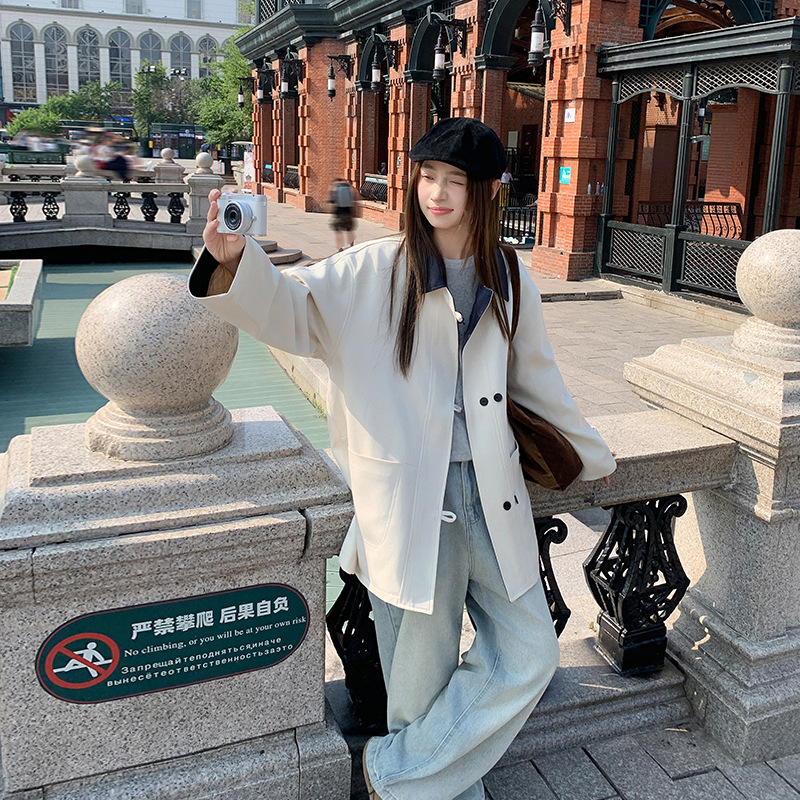 韩版宽松时尚网红INS加厚风衣年冬季户外百搭外套
