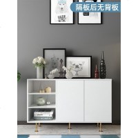 新品 轻奢餐边柜茶水柜客厅柜子边柜多功能碗柜简易储物柜简约现代 1.4米暖白轻奢款 3新款简约