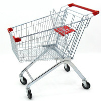 域赢超市购物车手推车商场KTV购物车买菜车家用手推车100L加厚PU轮