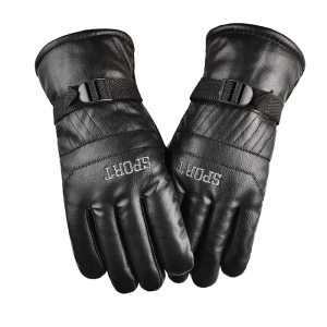 手套冬季保暖皮手套男士运动加厚保暖骑行新款手套劳保防寒手套 1双