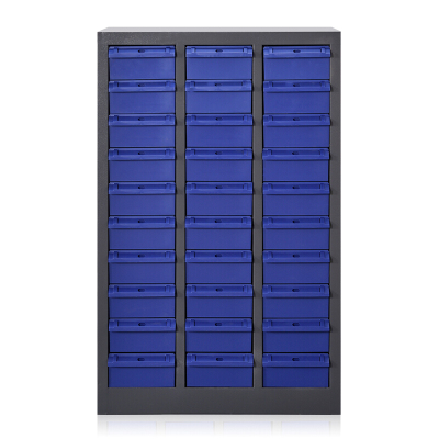 全简家具零件柜螺丝盒电子元件资料文件收纳柜30抽蓝色不带门
