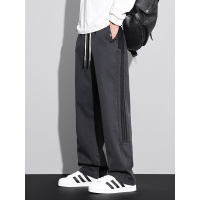 专柜品质莱赛尔男士休闲裤厚款条纹弹力个性时尚百搭帅气直筒裤男