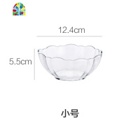 透明玻璃甜品沙拉碗吃饭碗 家用餐具学生泡面碗面碗水果碗 FENGHOU 特大号
