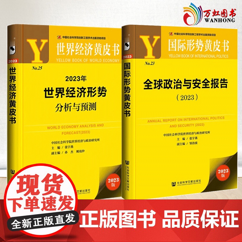 [全两册]世界经济黄皮书:2023年世界经济形势分析与预测+国际形势黄皮书 全球政治与安全报告 (2023)