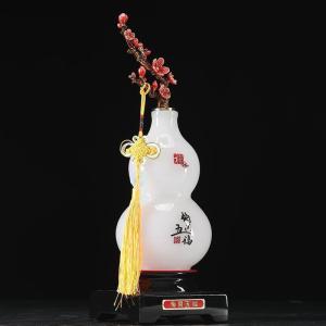 美帮汇玉石葫芦摆件家居客厅玄关酒柜电视柜装饰品搬迁乔迁新居礼品