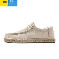 聚范不臭脚草编渔夫鞋男透气夏季2014新款亚麻男鞋休闲帆布鞋复古布鞋