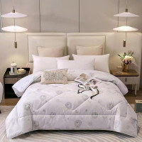 悠梦嘉居 鄂尔多斯臻品羊毛被高密度防羽布防钻毛无异味100%优质水洗羊毛 200*230cm YB-12910