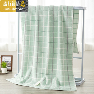 超柔品质大浴巾女家用棉吸水不毛大人棉男加大条纹款 三维工匠
