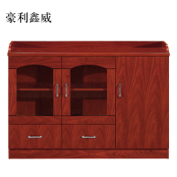 豪利鑫威胡桃色餐边柜简约茶水柜三门1200*400*860