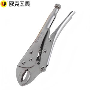 欧克(Ouke)圆口大力钳微调螺杆旋钮固定夹持钳10英寸250mmOK-3053把