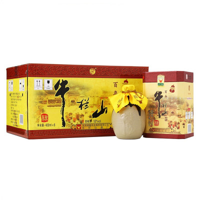 牛栏山百年陈酿52度400ml*6瓶浓香型白酒整箱装（三牛）高度酒