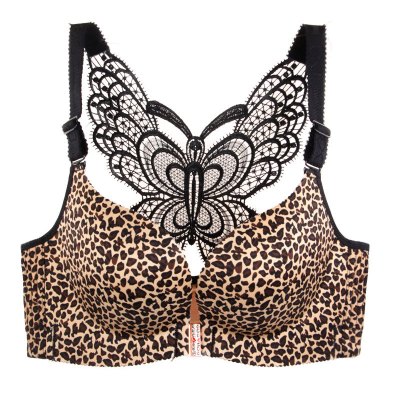 前扣美背文胸大码无钢圈200斤胖mm聚拢胸罩防下垂薄款无痕内衣女D