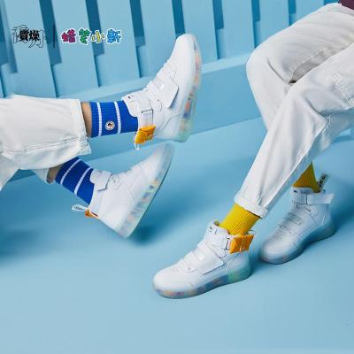 乔丹蜡笔小新联名板鞋2021春夏新款高帮水晶休闲情侣运动鞋低帮鞋