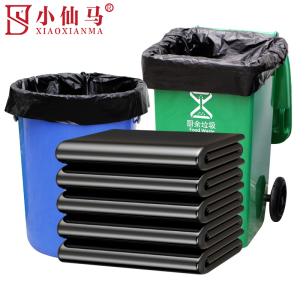 小仙马 黑色垃圾袋 100x长120x厚6丝 个