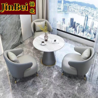 锦北洽谈沙发组合轻奢售楼处谈判小圆桌洽谈沙发桌子1圆桌3沙发