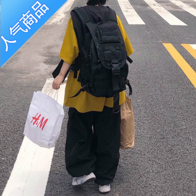 FENGHOU日光大道机能双肩包男潮牌ins日系工装背包女大容量书包小众学生书包