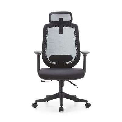 苏宁 质凡 升降旋转椅办公室舒适网布可调节座椅带头枕/A2505