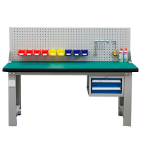 依韵珂重型操作台+吊二抽+单挂板1500*750*800mm张