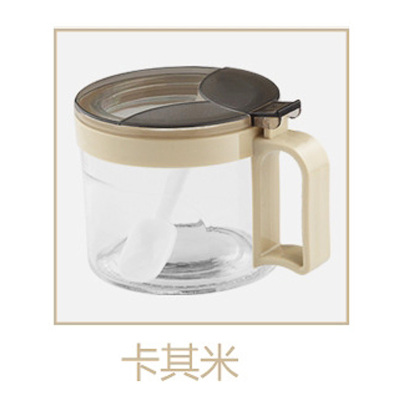 玻璃调料罐厨房盐罐调味罐家用佐料瓶收纳盒组合装调味瓶套装 敬平 3个套装紫色