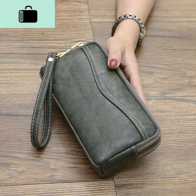 钱包女长款2020新款时尚欧美手拿包零钱包手抓包法式皮包手拿包NEW LAKE