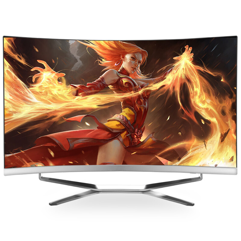 铭能 27英寸曲面一体机电脑窄边框 酷睿i5/gtx750独显/8g内存/256g