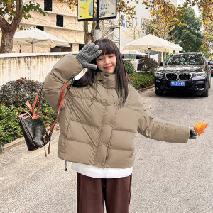 羽绒棉衣棉服女外套2023年秋冬季新款短款面包服港风学生胖MM棉袄_173351