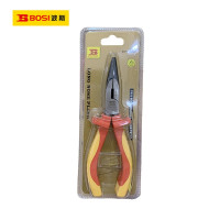 波斯(BOSI)VDE绝缘耐压尖嘴钳(6"/160mm)把