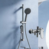 九牧(JOMOO)枪灰集成升降硅胶除垢三功能分体淋浴器喷枪款35324-592/HBS-1