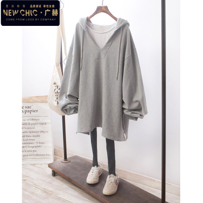 广赫oversize连帽卫衣女春秋宽松韩版潮学生百搭bf慵懒风薄款上衣外套夹克