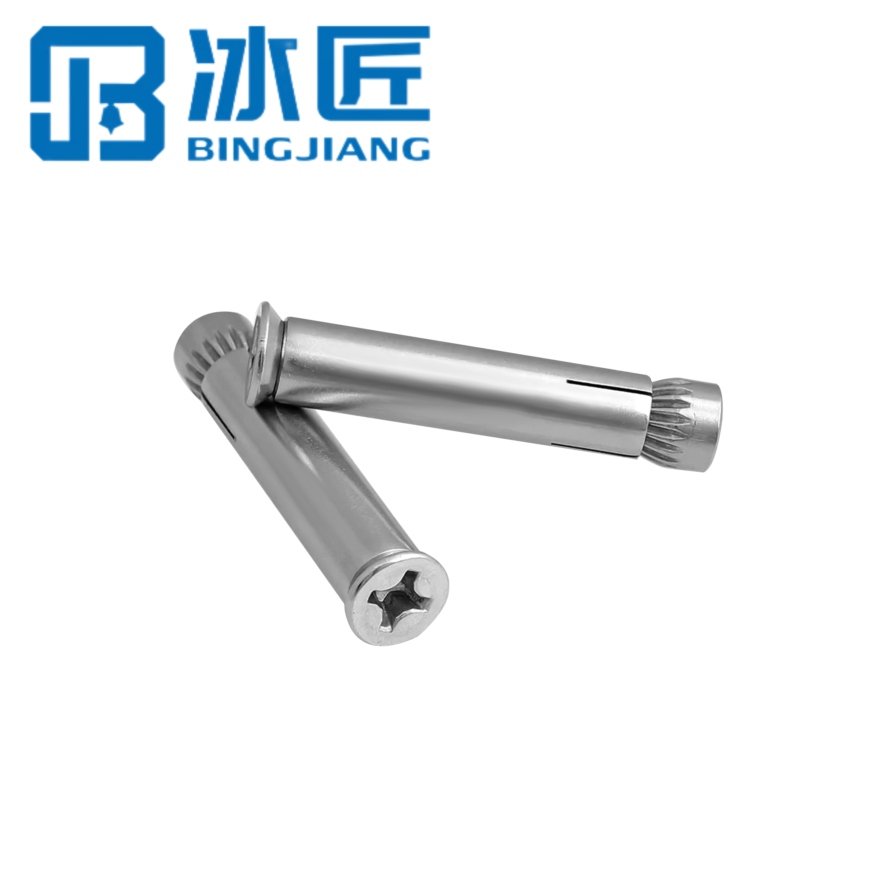 冰匠 304不锈钢沉头十字内膨胀螺丝 个