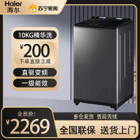 海尔(Haier)云溪 XQS100-BE77L 10kg 变频双动力 波轮洗衣机 电离除菌 后控 触控屏 精华洗