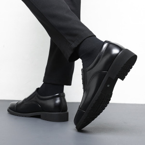 皮鞋男士英伦风三接头牛皮商务男鞋低帮时尚上班正装皮鞋SJ1050