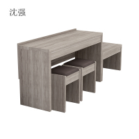 沈强 高低书桌椅组合两椅款 2000x400x750mm 1组