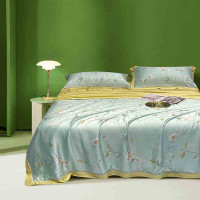 啄木鸟(Z.M.N.) 出品 高奢60兰精天丝印花镂空夏被菲耶娜 2.0*2.3m ZHB-0029 墨玉绿 单个价