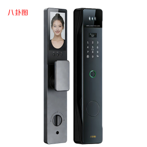 八卦图智能门锁F09 3D人脸识别掌静脉电子猫眼主被动可视对讲远程开锁自动上锁