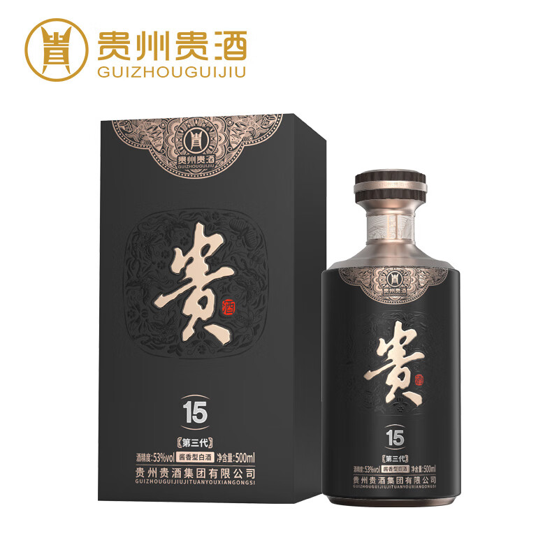 贵 年份系列[洋河股份]第三代53度15年酱香型白酒500ml