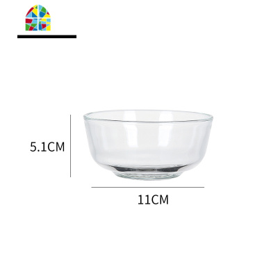 新疆加厚玻璃水果沙拉碗保鲜蔬菜容器面汤碗透明大碗 FENGHOU 大号*2(不可微波)2个装