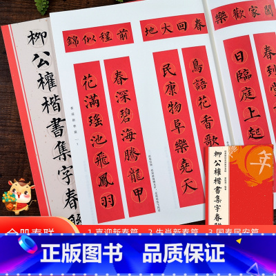 柳公权楷书集字春联 [正版]柳公权楷书集字春联 6大类120幅春节对联 原碑帖古帖楷书集字对联横幅 楷书柳体玄秘塔碑刻石