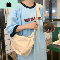 女包2020 新款 日韩百搭单肩斜挎包 简约帆布休闲百搭学院书包女NEW LAKE女斜挎包