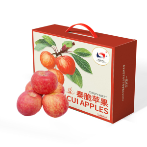 陕西延安洛川新品种秦脆苹果水果 16枚90mm大果 新鲜水果礼盒