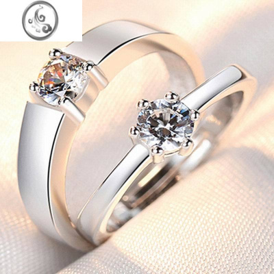 JiMi结婚临时戒指仿真婚礼仪式当天用假对戒活口可调道具交换情侣钻戒