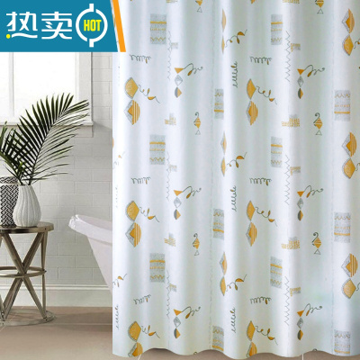 敬平浴室浴帘布伸缩杆套装防水遮挡门帘窗帘挂帘卫生间保暖隔帘子