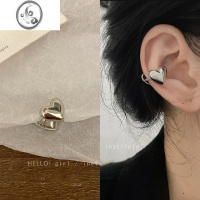 JiMi高级感法式金属爱心耳夹女无耳洞耳环2023年新款潮气质简约耳骨