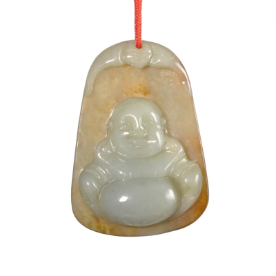 梦克拉 翡翠笑佛吊坠 笑迷勒 佛挂坠女弥勒佛玉坠