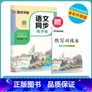 [初中生][语文同步]7年级上册 [正版]初中生练字帖古诗文文言文正楷字帖荆霄鹏楷书初中八年级国一下册字帖阅读理解写字专